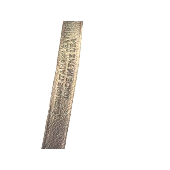 Leopard Print Genuine Leather Calf Hair Thin Skinny Belt With Gold Buckle - Picture 5 of 5